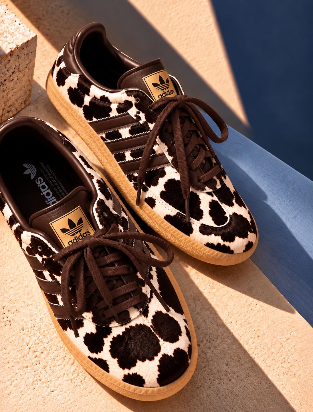 SAMBA OG COW PRINT CHOCOLATE BROWN