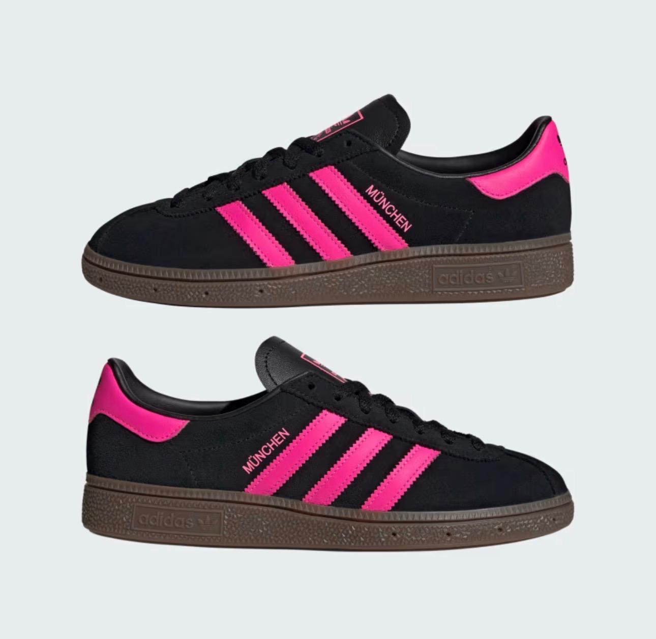 アディダス　 oミュンヘン　W MUENCHEN W ブラックピンク ADIDAS MUNCHEN PRETO ROSA – SneakRush Shoes